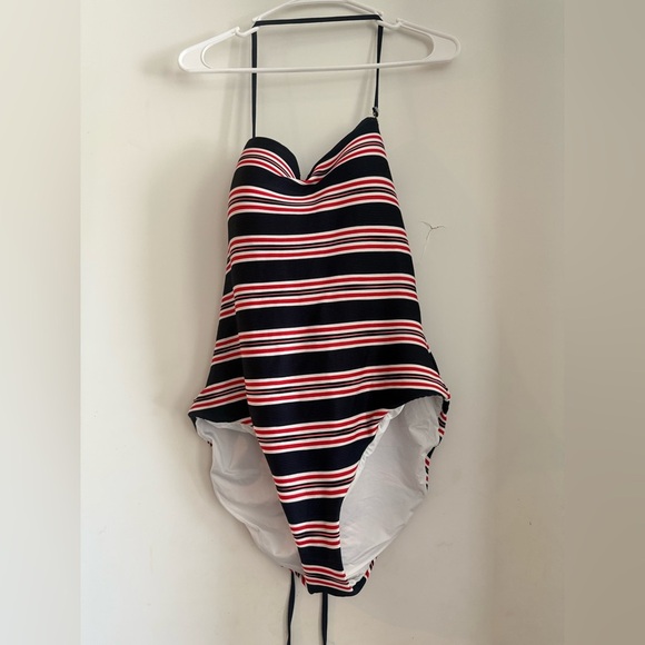 La Blanca Sailor Stripe Print One Piece Swimsuit Size 16 - Picture 2 of 4